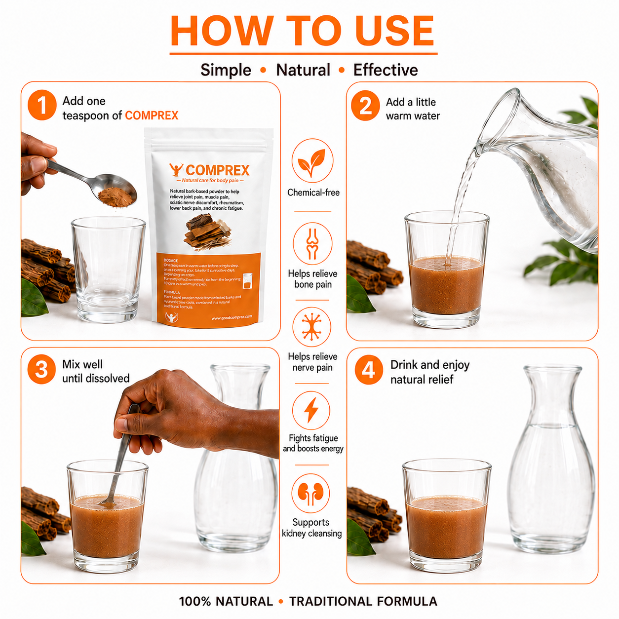 100% Natural Bark Body Pain Relief